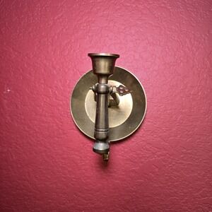 Vintage Brass Ship Candle Sconce | Swiveling Chamber Stick | Wall or Tabletop...